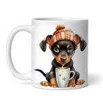 Casa si Gradina - Bucatarie si vesela - Cani si pahare - Cani si cesti - Cana alba personalizata, Doberman bea cafea, INOVATIX®. 330ml - Infinity.ro