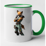 Casa si Gradina - Bucatarie si vesela - Cani si pahare - Cani si cesti - Cana maner verde personalizata Fortnite - Fennix, INOVATIX®. 330ml - Infinity.ro