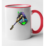 Casa si Gradina - Bucatarie si vesela - Cani si pahare - Cani si cesti - Cana maner rosu personalizata Fortnite - Pow Pow Crusher Jinx Pickaxe, INOVATIX®. 330ml - Infinity.ro