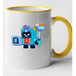 Casa si Gradina - Bucatarie si vesela - Cani si pahare - Cani si cesti - Cana maner galben personalizata Brawl Star - Ash, INOVATIX®. 330ml - Infinity.ro