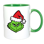 Casa si Gradina - Bucatarie si vesela - Cani si pahare - Cani si cesti - Cana maner verde personalizata Grinch Christmas, INOVATIX®. 330ml - Infinity.ro