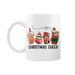Casa si Gradina - Bucatarie si vesela - Cani si pahare - Cani si cesti - Cana alba personalizata "Christmas cheer", INOVATIX®. 330ml - Infinity.ro