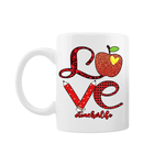 Casa si Gradina - Bucatarie si vesela - Cani si pahare - Cani si cesti - Cana alba personalizata "Love Teacher life", INOVATIX®. 330ml - Infinity.ro