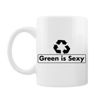 Casa si Gradina - Bucatarie si vesela - Cani si pahare - Cani si cesti - Cana alba personalizata "Green is sexy", INOVATIX®. 330ml - Infinity.ro