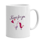 Casa si Gradina - Bucatarie si vesela - Cani si pahare - Cani si cesti - Cana alba personalizata, Valentines Day Kisses for you, INOVATIX®. 330ml - Infinity.ro