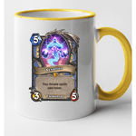Casa si Gradina - Bucatarie si vesela - Cani si pahare - Cani si cesti - Cana maner galben personalizata HearthStone - Vexallus, INOVATIX®. 330ml - Infinity.ro