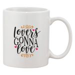 Casa si Gradina - Bucatarie si vesela - Cani si pahare - Cani si cesti - Cana alba personalizata 'Lovers gonna love', INOVATIX®. 330ml - Infinity.ro