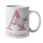 Casa si Gradina - Bucatarie si vesela - Cani si pahare - Cani si cesti - Cana alba personalizata cu monograma nume, INOVATIX®. 330ml - Infinity.ro