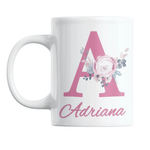 Casa si Gradina - Bucatarie si vesela - Cani si pahare - Cani si cesti - Cana alba personalizata cu monograma nume, INOVATIX®. 330ml - Infinity.ro