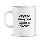 Casa si Gradina - Bucatarie si vesela - Cani si pahare - Cani si cesti - Cana alba personalizata Coffee, Teach, Repeat, INOVATIX®. 330ml - Infinity.ro