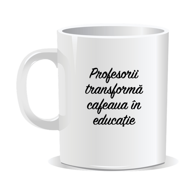 Casa si Gradina - Bucatarie si vesela - Cani si pahare - Cani si cesti - Cana alba personalizata Coffee, Teach, Repeat, INOVATIX®. 330ml - Infinity.ro