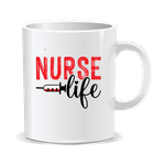 Casa si Gradina - Bucatarie si vesela - Cani si pahare - Cani si cesti - Cana alba personalizata Nurse life, INOVATIX®. 330ml - Infinity.ro