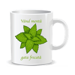 Casa si Gradina - Bucatarie si vesela - Cani si pahare - Cani si cesti - Cana alba personalizata Vand menta gata frecata, INOVATIX®. 330ml - Infinity.ro