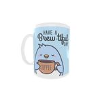 Casa si Gradina - Bucatarie si vesela - Cani si pahare - Cani si cesti - Cana alba personalizata COFFEE BREWTIFUL DAY, INOVATIX®. 330ml - Infinity.ro