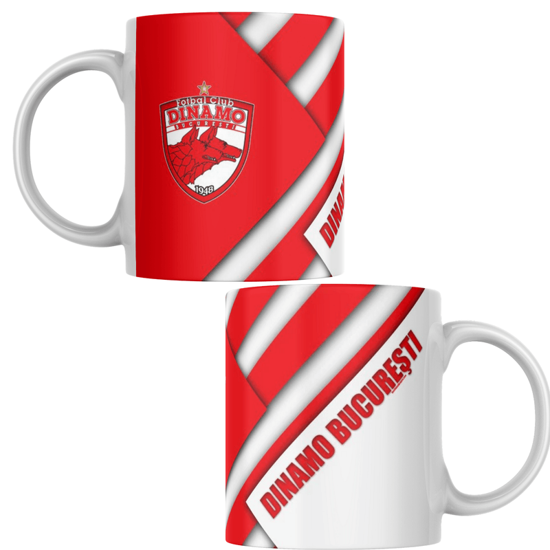 Casa si Gradina - Bucatarie si vesela - Cani si pahare - Cani si cesti - Cana alba personalizata „Dinamo”, INOVATIX®. 330ml - Infinity.ro