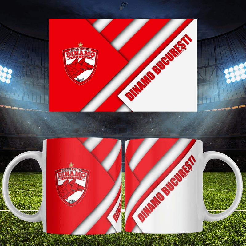 Casa si Gradina - Bucatarie si vesela - Cani si pahare - Cani si cesti - Cana alba personalizata „Dinamo”, INOVATIX®. 330ml - Infinity.ro