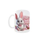 Casa si Gradina - Bucatarie si vesela - Cani si pahare - Cani si cesti - Cana alba personalizata Iepuras, INOVATIX®. 330ml - Infinity.ro