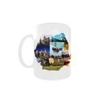 Casa si Gradina - Bucatarie si vesela - Cani si pahare - Cani si cesti - Cana alba personalizata cu Harta Romaniei, INOVATIX®. 330ml - Infinity.ro