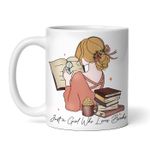 Casa si Gradina - Bucatarie si vesela - Cani si pahare - Cani si cesti - Cana alba personalizata, Just A Girl Who Loves Books, INOVATIX®. 330ml - Infinity.ro