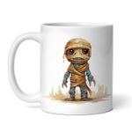 Casa si Gradina - Bucatarie si vesela - Cani si pahare - Cani si cesti - Cana alba personalizata, Mummy Monstrul  cu dinti, INOVATIX®. 330ml - Infinity.ro