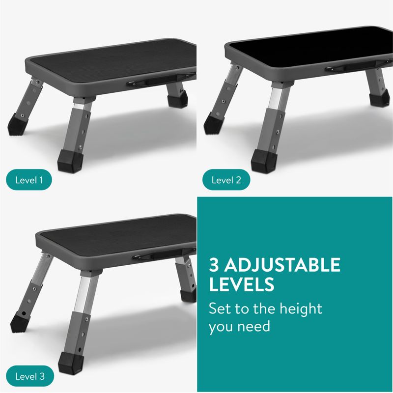 Sport si Outdoor - Camping - Mobilier pentru camping - Scaune camping - Scaun pliabil ajustabil Navaris, 3 inaltimi, platforma antiderapanta, 61657.01 - Infinity.ro