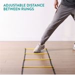 Sport si Outdoor - Accesorii si echipamente sportive - Accesorii antrenament si tabele tactice - Set Navaris scara agilitate cu jaloane, 12 trepte, 6 m, conuri, geanta inclusa, 61118.06 - Infinity.ro