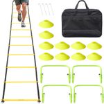 Sport si Outdoor - Accesorii si echipamente sportive - Accesorii antrenament si tabele tactice - Set Navaris scara agilitate cu jaloane, 12 trepte, 6 m, conuri, geanta inclusa, 61118.06 - Infinity.ro