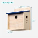 Petshop - Accesorii petshop - Culcusuri si custi - Tarcuri si colivii - Hranitoare de pasari Navaris, cu 2 pereti frontali, 21x18x26 cm, NAV000025VD001C - Infinity.ro