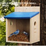 Petshop - Accesorii petshop - Culcusuri si custi - Tarcuri si colivii - Hranitoare de pasari Navaris, cu 2 pereti frontali, 21x18x26 cm, NAV000025VD001C - Infinity.ro