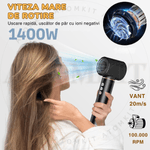 Ingrijire personala si Cosmetice - Aparate & accesorii ingrijire personala - Hair styling - Uscatoare de par - Uscator de Par 5 in 1, Multifunctional, 320k Ioni Negativi, 1400 W, Efect Coanda, 3 Trepte viteza, Negru Lucios - Infinity.ro