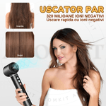 Ingrijire personala si Cosmetice - Aparate & accesorii ingrijire personala - Hair styling - Uscatoare de par - Uscator de Par 5 in 1, Multifunctional, 320k Ioni Negativi, 1400 W, Efect Coanda, 3 Trepte viteza, Negru Lucios - Infinity.ro