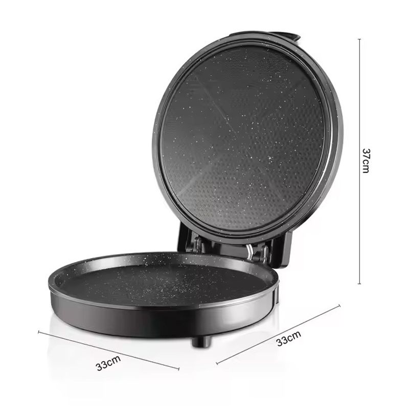 Electronice si Electrocasnice - Electrocasnice bucatarie - Accesorii electrocasnice bucatarie - Aparat pentru preparat pizza, RAF R5412, 1100 W, termostat reglabil, diametru 30 cm, negru - Infinity.ro