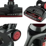 Electronice si Electrocasnice - Ingrijirea locuintei - Aspiratoare - Aspirator fara fir si sac, RAF R8667, 100 W, 2 accesorii, filtru HEPA, 115x25 cm, negru-rosu - Infinity.ro