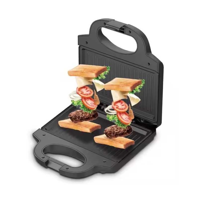 Electronice si Electrocasnice - Electrocasnice bucatarie - Preparare paine - Sandwich-maker - Sandwich Maker si Grill, RAF R547T, 2 in 1, 850 W, placi antiaderente, 23x23x26 cm, negru - Infinity.ro