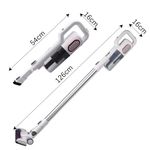 Electronice si Electrocasnice - Ingrijirea locuintei - Aspiratoare - Aspirator fara fir, RAF R8669, 120 W, vertical si de mana, 2 in 1, 54-126 cm lungime, 16 cm latime, alb - Infinity.ro