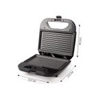 Electronice si Electrocasnice - Electrocasnice bucatarie - Preparare paine - Sandwich-maker - Sandwich Maker si Grill, RAF R261, 2 in 1, 850 W, placi antiaderente, termostat, 22x23x24 cm, negru - Infinity.ro