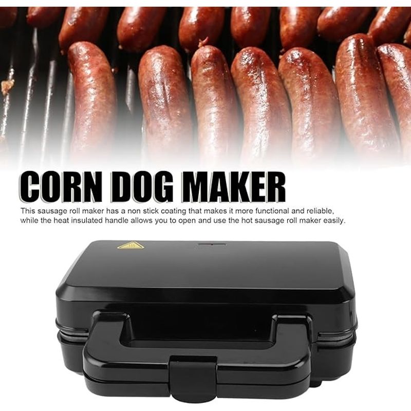 Electronice si Electrocasnice - Electrocasnice bucatarie - Aparate de gatit & desert - Aparate de gatit cu aburi - Aparat electric pentru 4 rulouri cu carnati sau placinte umplute in acelasi timp, RAF R529, 800 W, negru - Infinity.ro