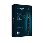 Ingrijire personala si Cosmetice - Igiena dentara - Periute de dinti electrice - Periuta de dinti electrica Sonic D7 True Smile,reincarcabila, negru,cu 8 capete de schimb si husa transport,TS0102 - Infinity.ro