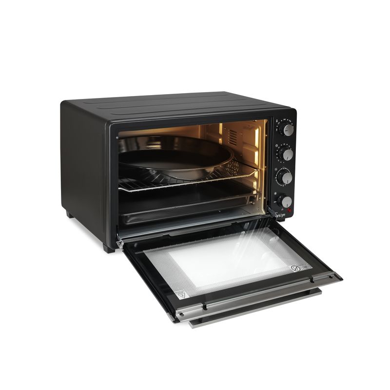 Electronice si Electrocasnice - Aragazuri, cuptoare si hote - Cuptoare - Cuptoare electrice - Cuptor electric Zilan ZLN3480 cu ventilator, 2500W, 80L, Timer, Geam dublu, Temperatura maxima 250 grade C - Infinity.ro