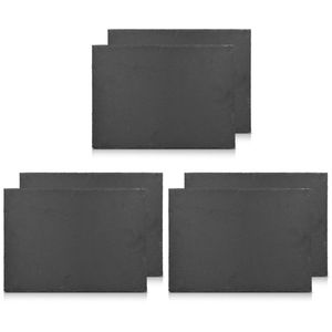 Set 6 tavi din ardezie Navaris, 38x28 cm, design natural, non-zgarieturi, 47683.06.01