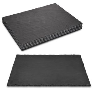 Set 6 tavi din ardezie Navaris, 38x28 cm, design natural, non-zgarieturi, 47683.06.01