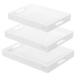 Casa si Gradina - Bucatarie si vesela - Ustensile bucatarie - Tavi servire - Set 3 tavi servire Navaris, din bambus, cu manere, pliabile, 53446.03.02 - Infinity.ro