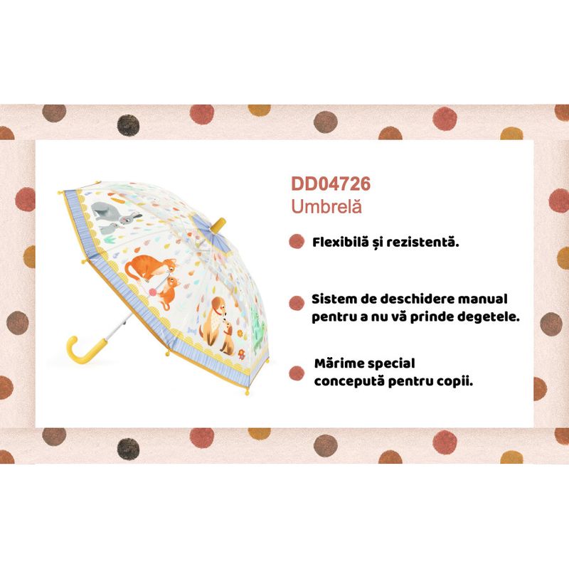Fashion, accesorii si bijuterii - Copii - Accesorii copii - Alte accesorii copii - Umbrela pentru copii Mama si puiul, Djeco - Infinity.ro