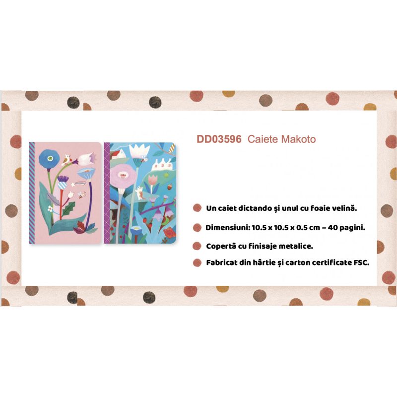Carti si Birotica - Papetarie - Agende si calendare - Agende si carnete - Set 2 carnetele Makoto, Djeco - Infinity.ro
