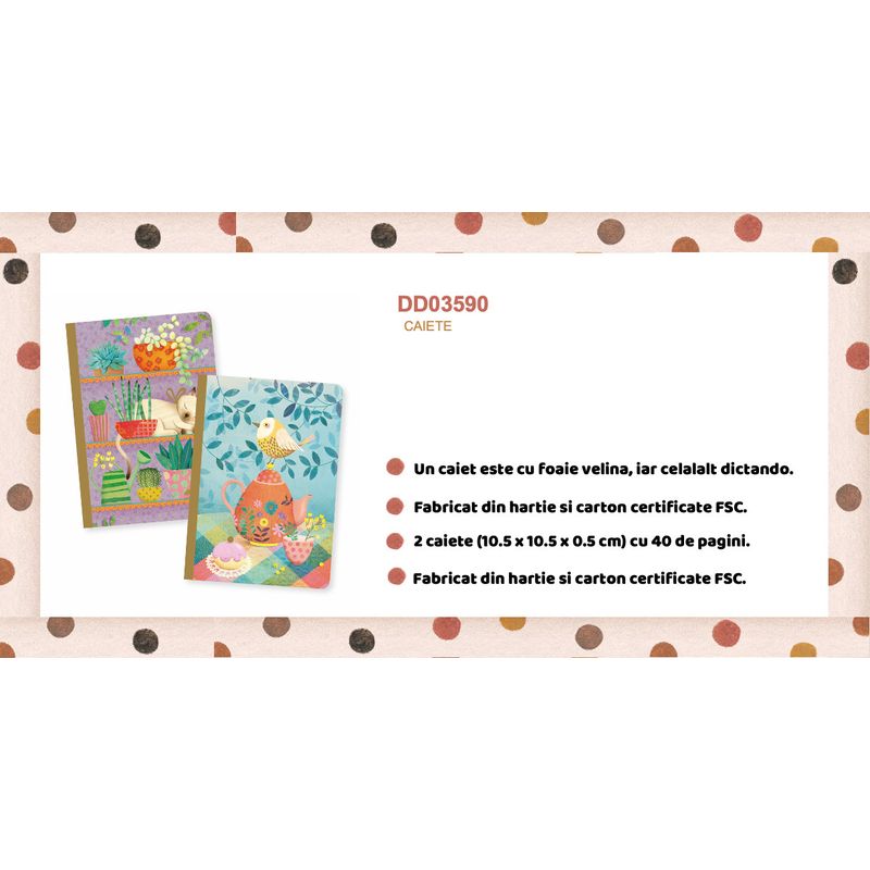 Carti si Birotica - Papetarie - Agende si calendare - Agende si carnete - Set 2 carnetele Marie, Djeco - Infinity.ro