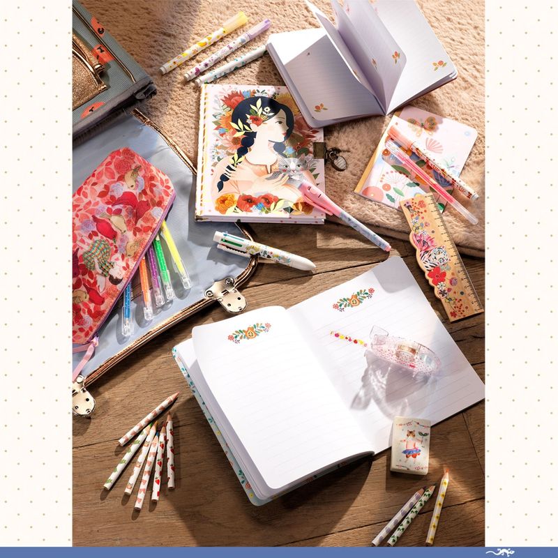 Carti si Birotica - Papetarie - Agende si calendare - Agende si carnete - Set 2 carnetele Rose, Djeco - Infinity.ro
