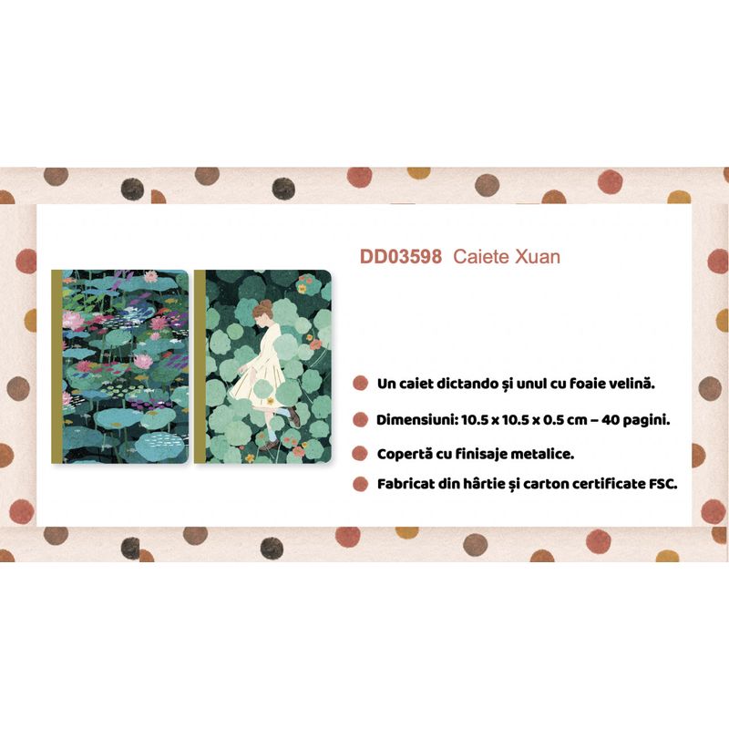 Carti si Birotica - Papetarie - Agende si calendare - Agende si carnete - Set 2 carnetele Xuan, Djeco - Infinity.ro