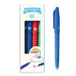 Carti si Birotica - Birotica - Instrumente de scris - Pixuri si stilouri - Set 4 pixuri cu radiera, Djeco - Infinity.ro