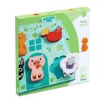 Jucarii, Copii si Bebe - Jucarii si jocuri - Jocuri si puzzle - Puzzle - Puzzle din lemn cu baza din fetru, Djeco - Infinity.ro