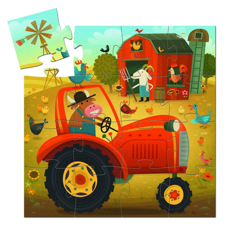 Jucarii, Copii si Bebe - Jucarii si jocuri - Jocuri si puzzle - Puzzle - Puzzle Tractor, Djeco - Infinity.ro